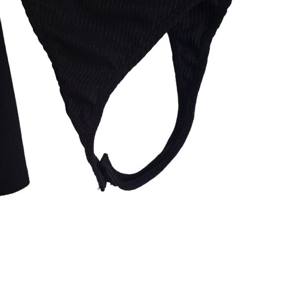 Planet gold bodysuit women's black top long sleeve size small - Picture 4 of 5